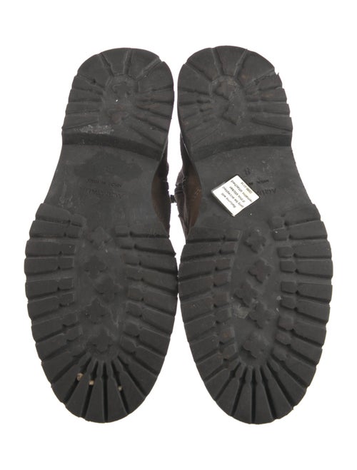 Aquatalia Suede Colorblock Pattern Combat Boots