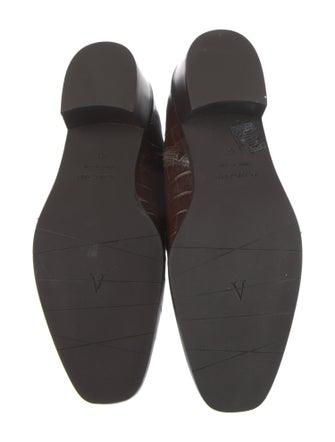 Aquatalia Embossed Leather Chain-Link Accents Boots