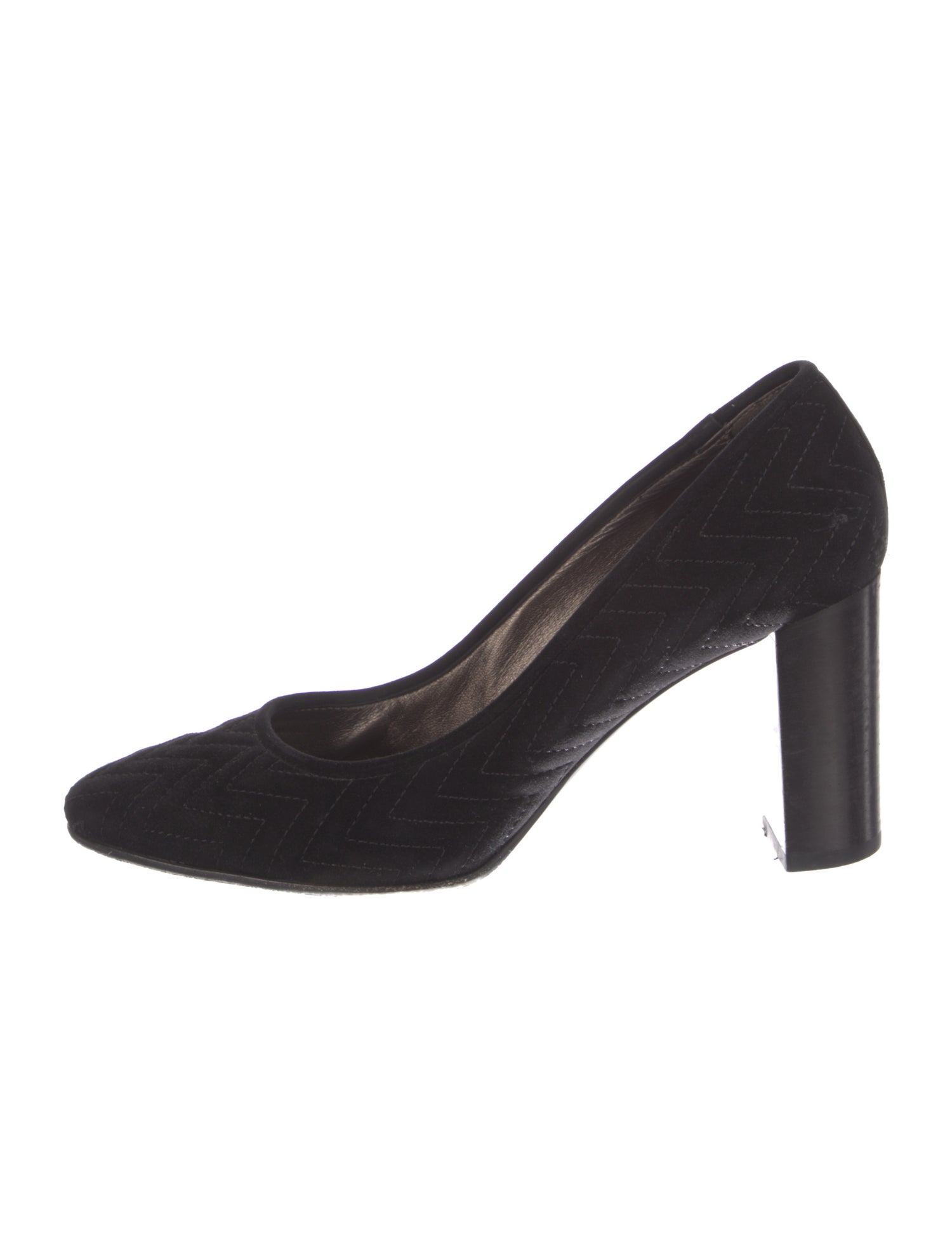 Aquatalia Suede Embroidered Accent Pumps