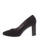 Aquatalia Suede Embroidered Accent Pumps