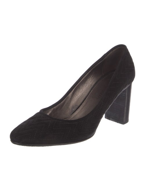 Aquatalia Suede Embroidered Accent Pumps