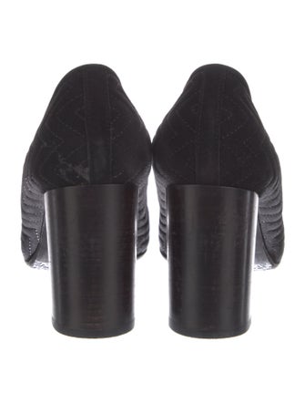 Aquatalia Suede Embroidered Accent Pumps