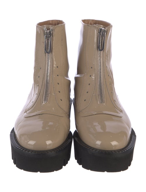 Aquatalia Patent Leather Combat Boots