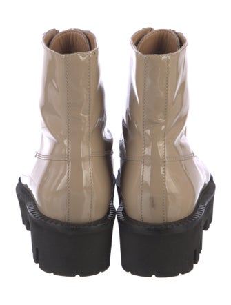 Aquatalia Patent Leather Combat Boots