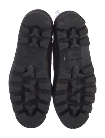 Aquatalia Patent Leather Combat Boots