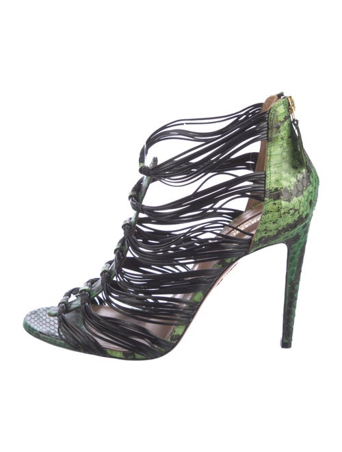 Aquatalia Snakeskin Animal Print Gladiator Sandals