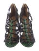 Aquatalia Snakeskin Animal Print Gladiator Sandals