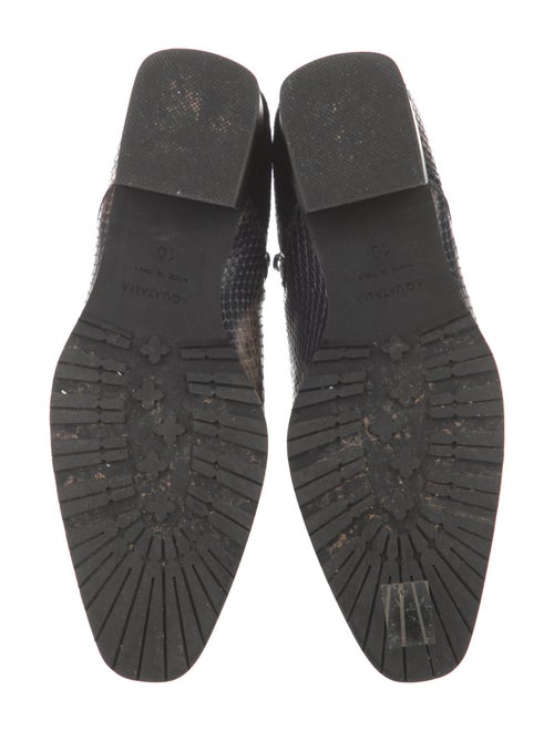 Aquatalia Embossed Leather Animal Print Chelsea Boots