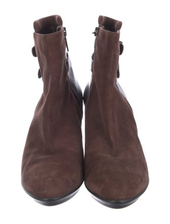 Aquatalia Leather Colorblock Pattern Boots