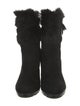 Aquatalia Suede Fur Trim Boots