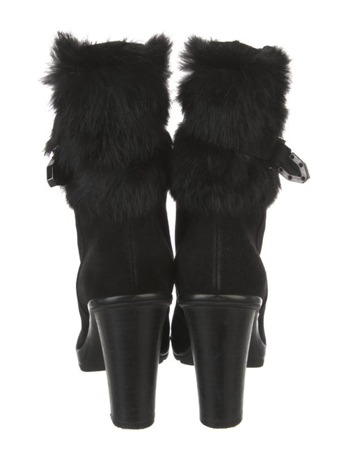 Aquatalia Suede Fur Trim Boots