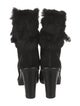 Aquatalia Suede Fur Trim Boots