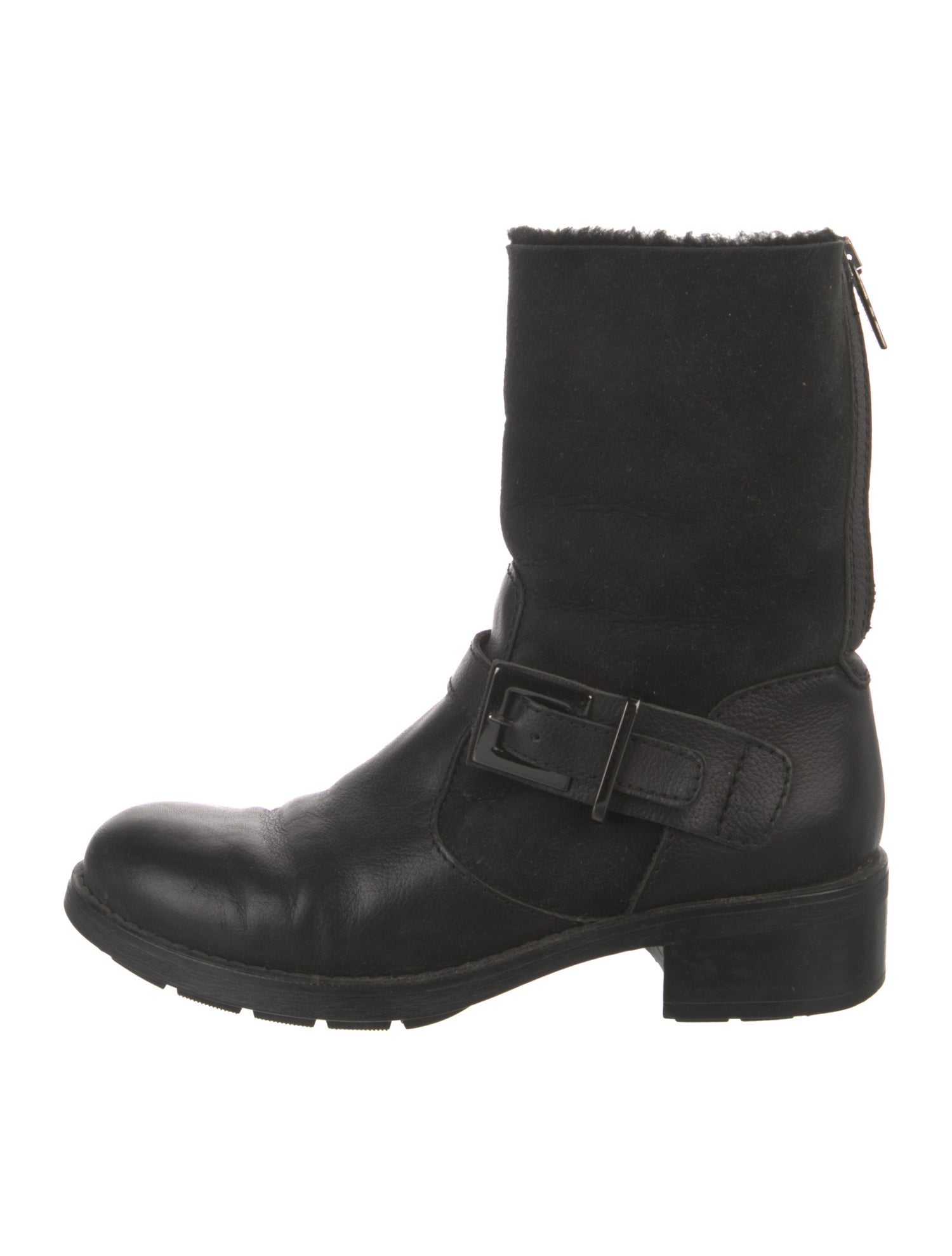 Aquatalia Leather Moto Boots