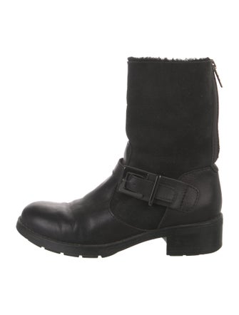 Aquatalia Leather Moto Boots