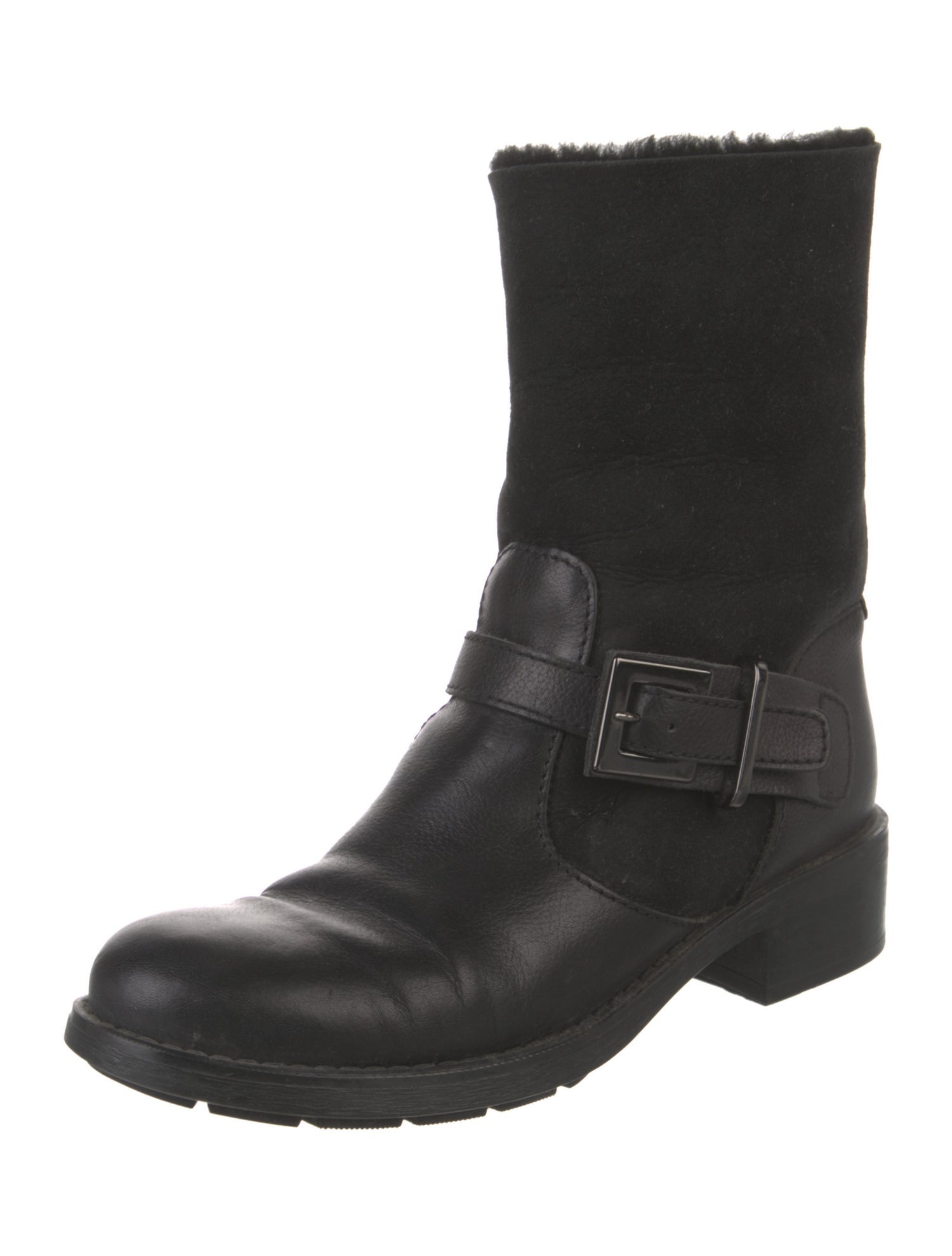 Aquatalia Leather Moto Boots