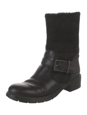 Aquatalia Leather Moto Boots