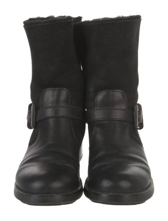 Aquatalia Leather Moto Boots