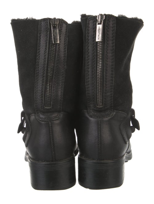 Aquatalia Leather Moto Boots