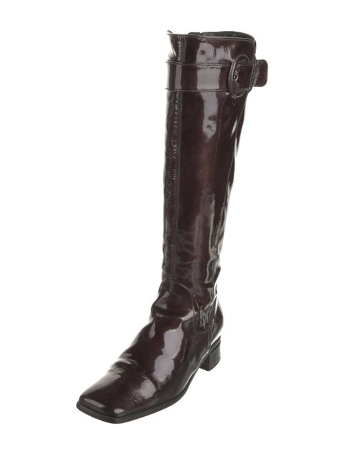 Aquatalia Patent Leather Riding Boots