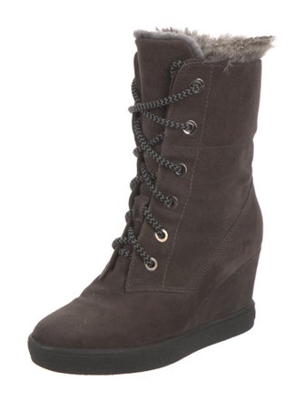 Aquatalia Suede Lace-Up Boots
