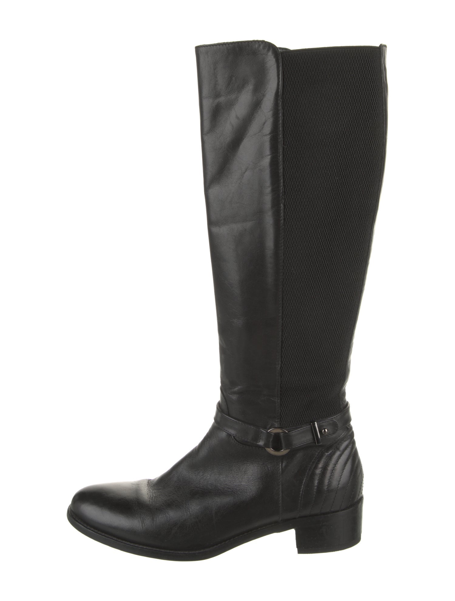 Aquatalia Quilted Pattern Leather Riding Boots