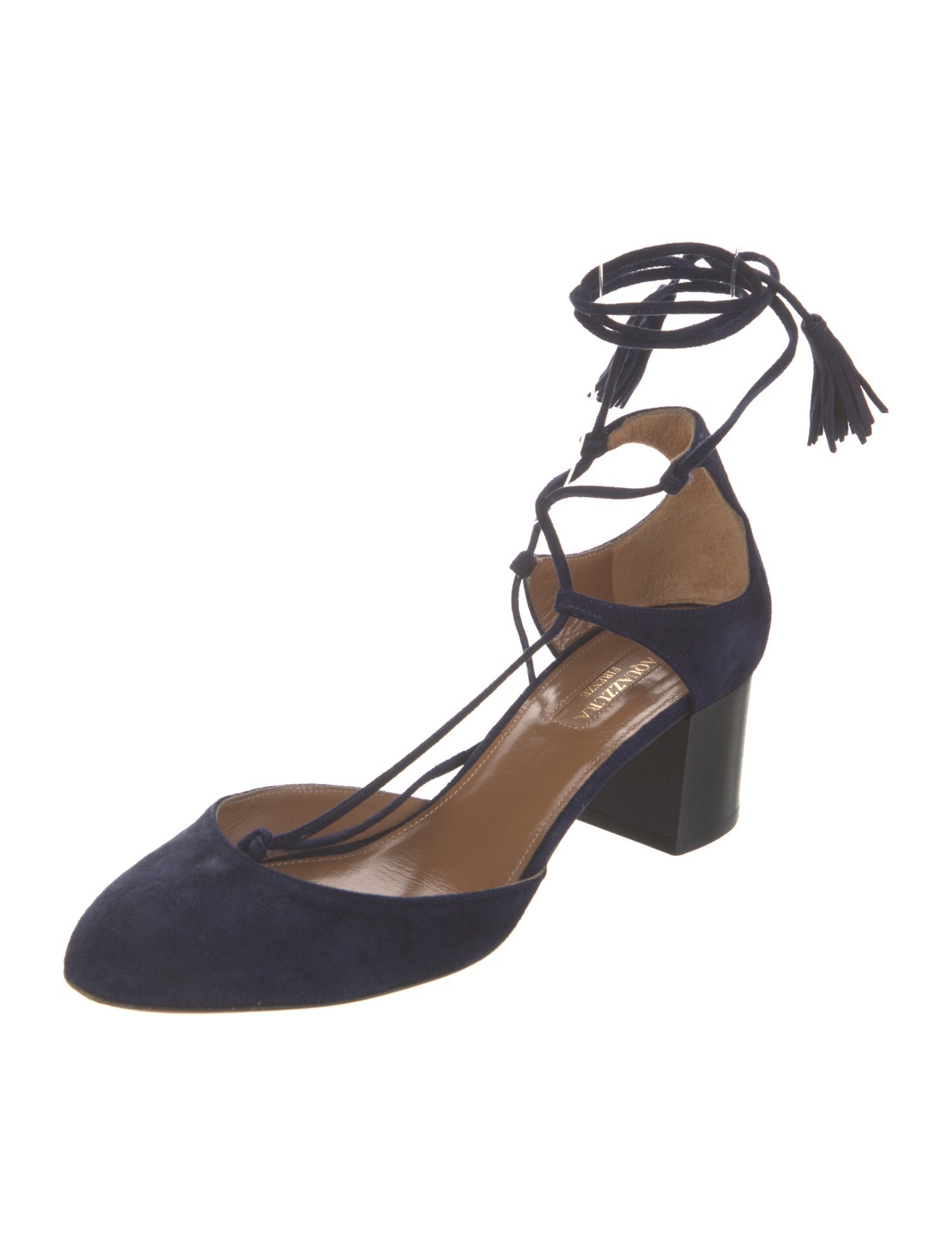 Aquatalia Suede D'Orsay Pumps