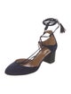 Aquatalia Suede D'Orsay Pumps