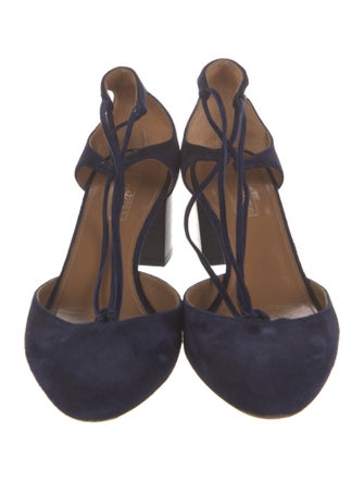 Aquatalia Suede D'Orsay Pumps