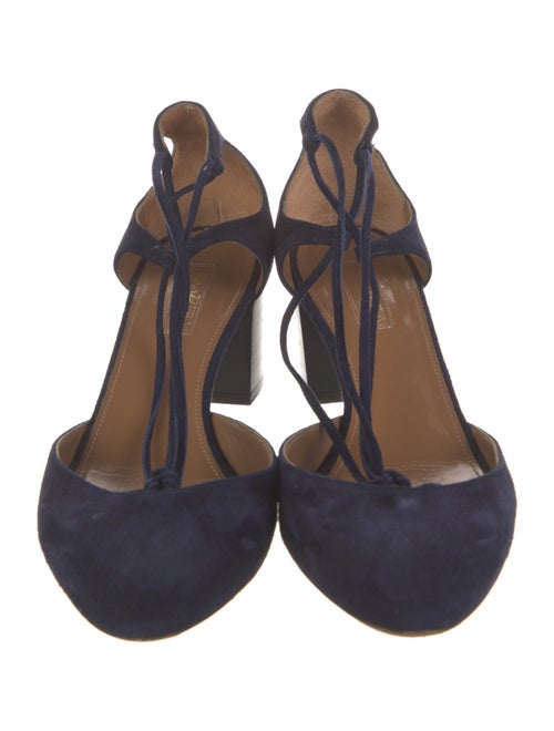 Aquatalia Suede D'Orsay Pumps