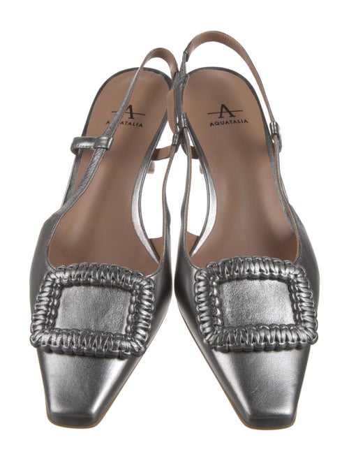 Aquatalia Leather Slingback Pumps