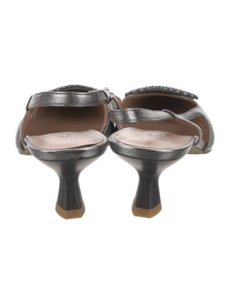 Aquatalia Leather Slingback Pumps