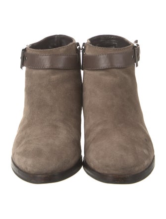 Aquatalia Suede Leather Trim Embellishment Boots