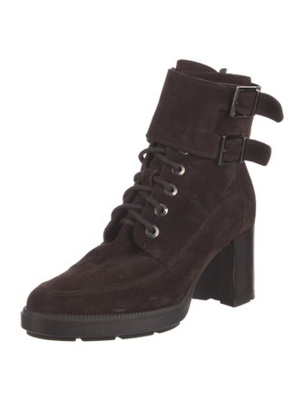 Aquatalia Suede Combat Boots