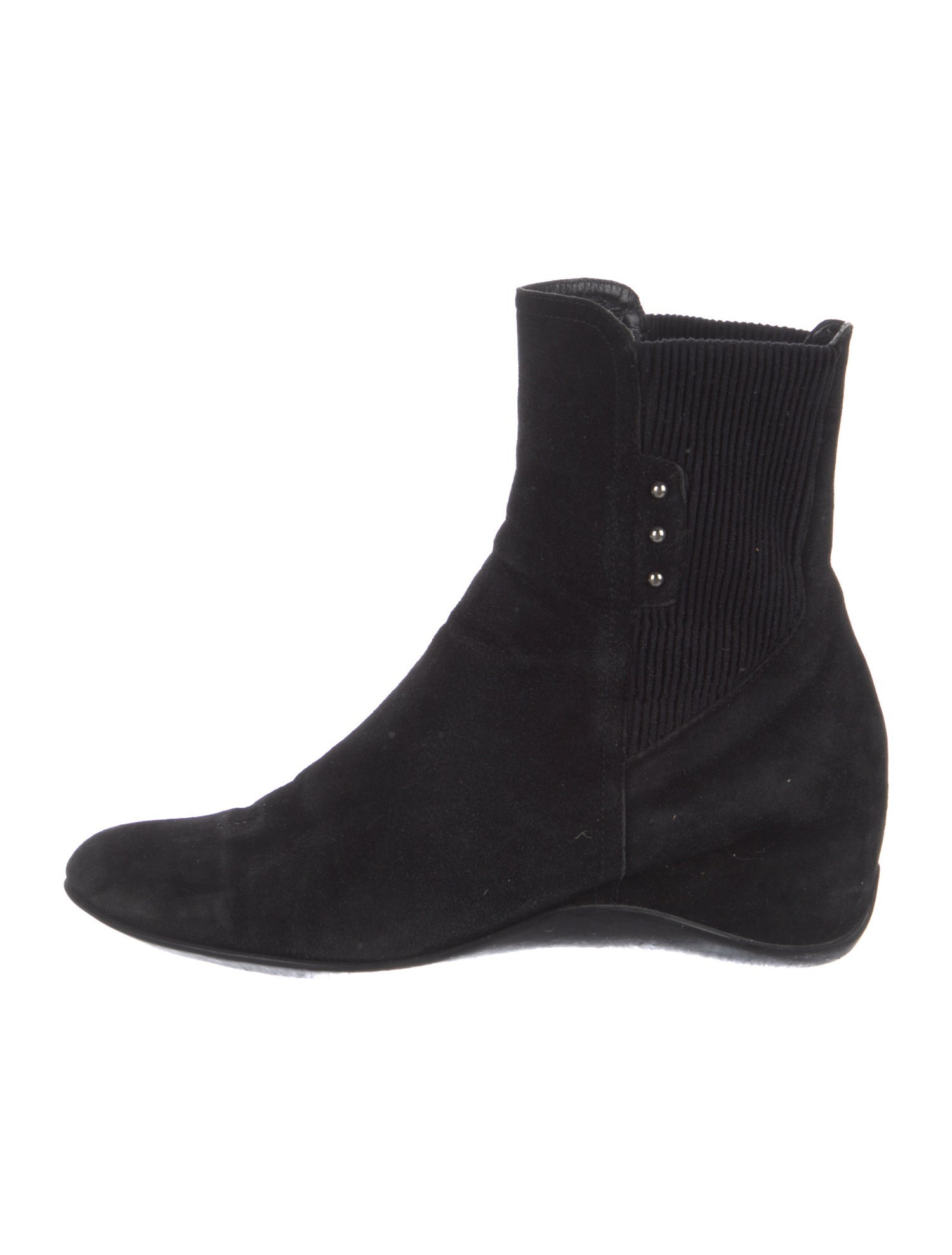Aquatalia Suede Studded Accents Chelsea Boots