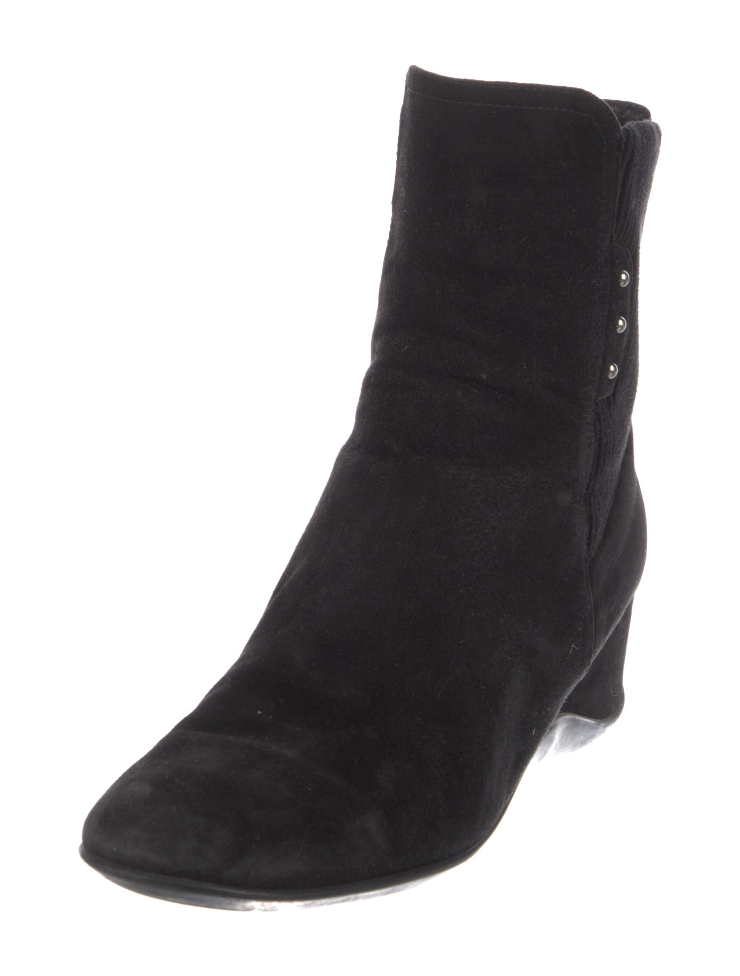 Aquatalia Suede Studded Accents Chelsea Boots