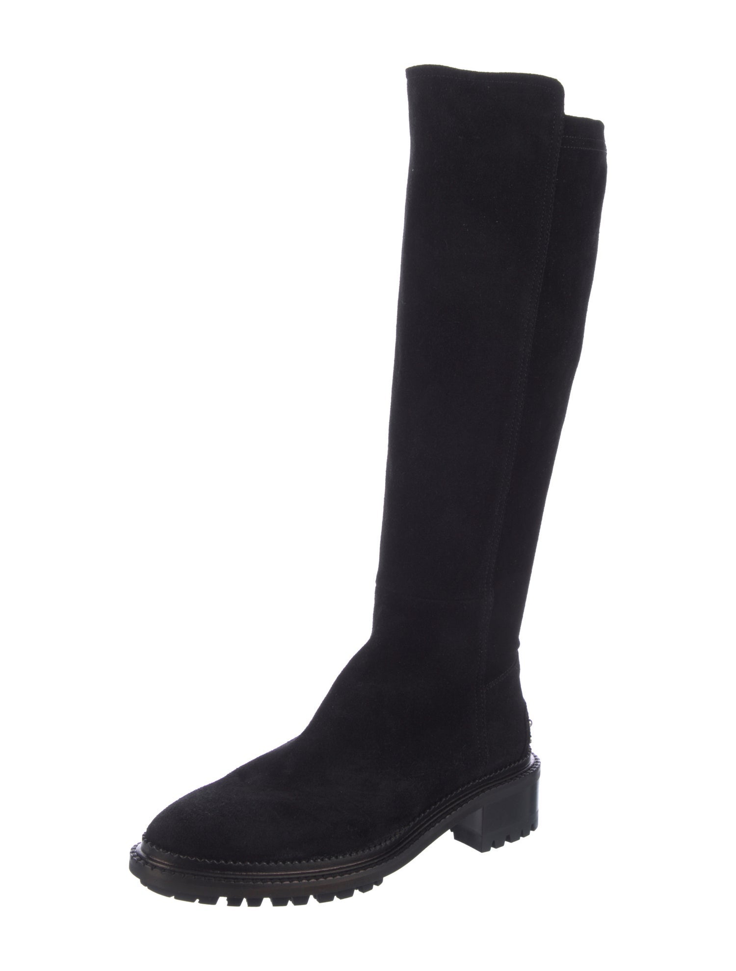 Aquatalia Suede Studded Accents Riding Boots