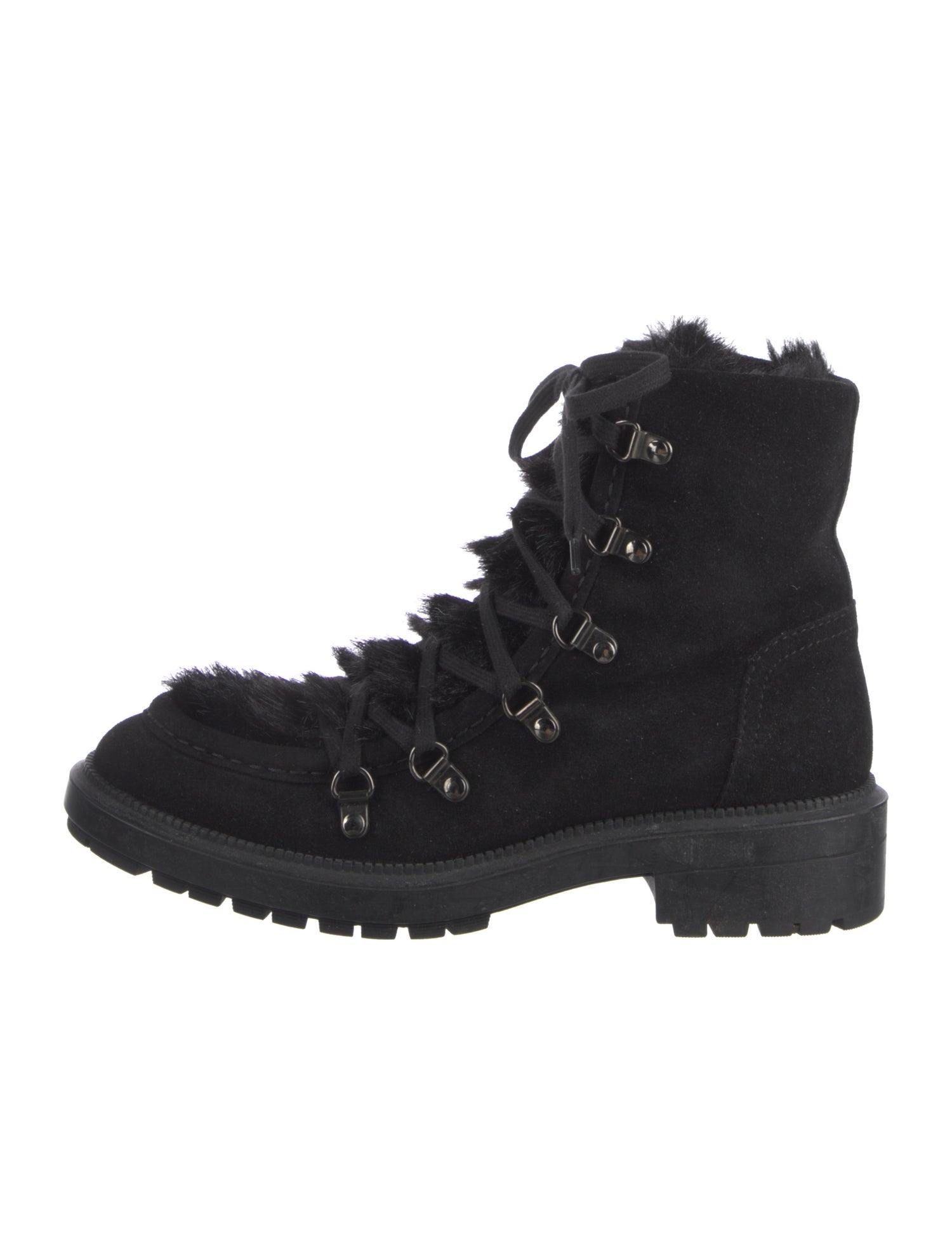 Aquatalia Suede Printed Combat Boots