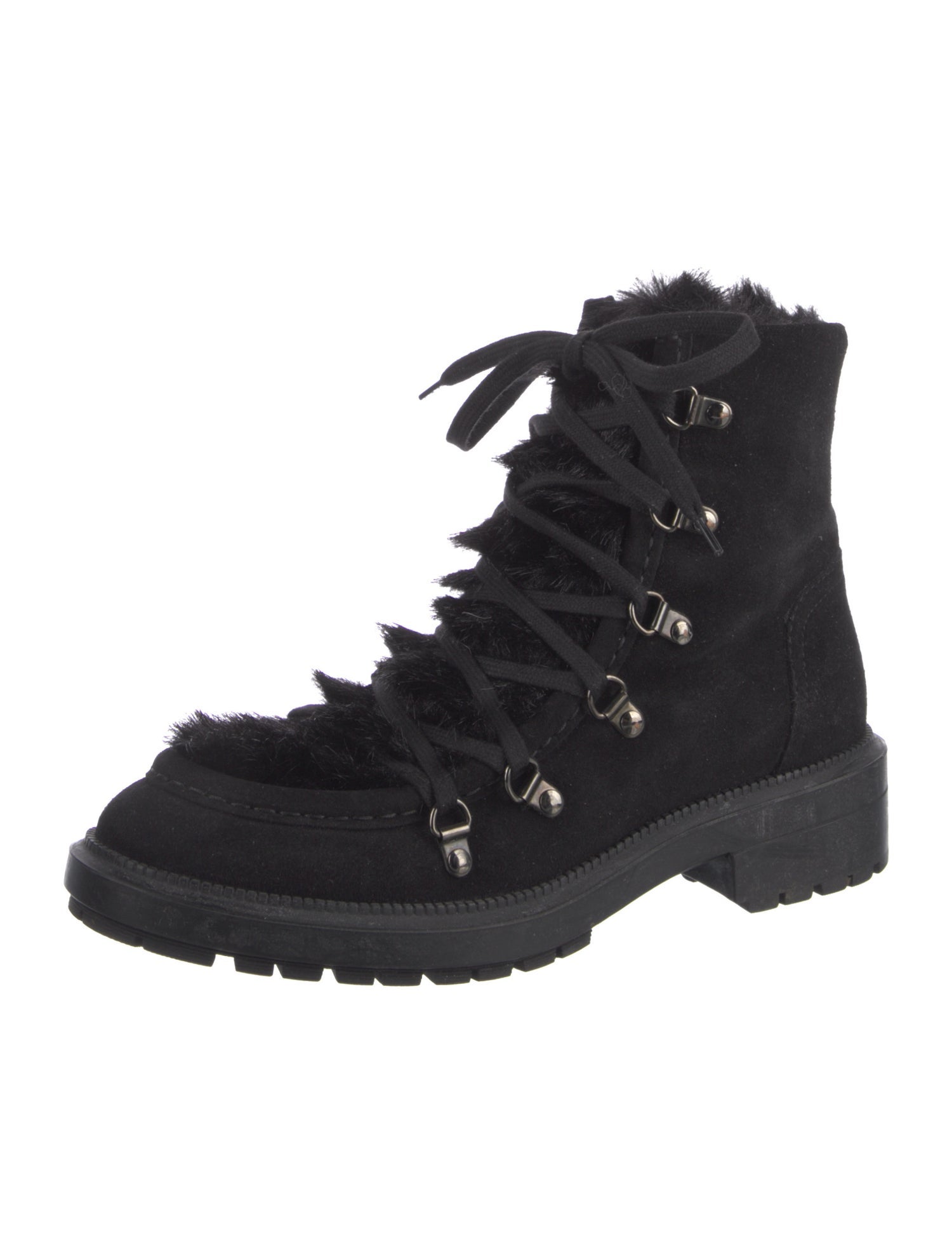 Aquatalia Suede Printed Combat Boots