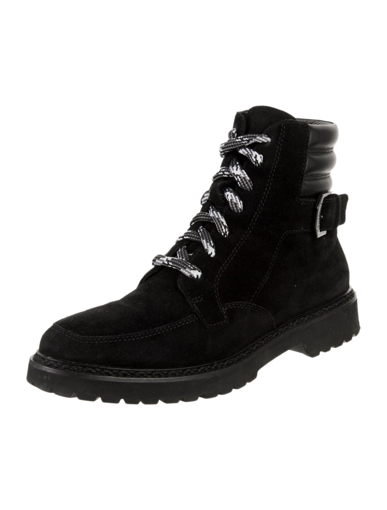 Aquatalia Suede Printed Combat Boots