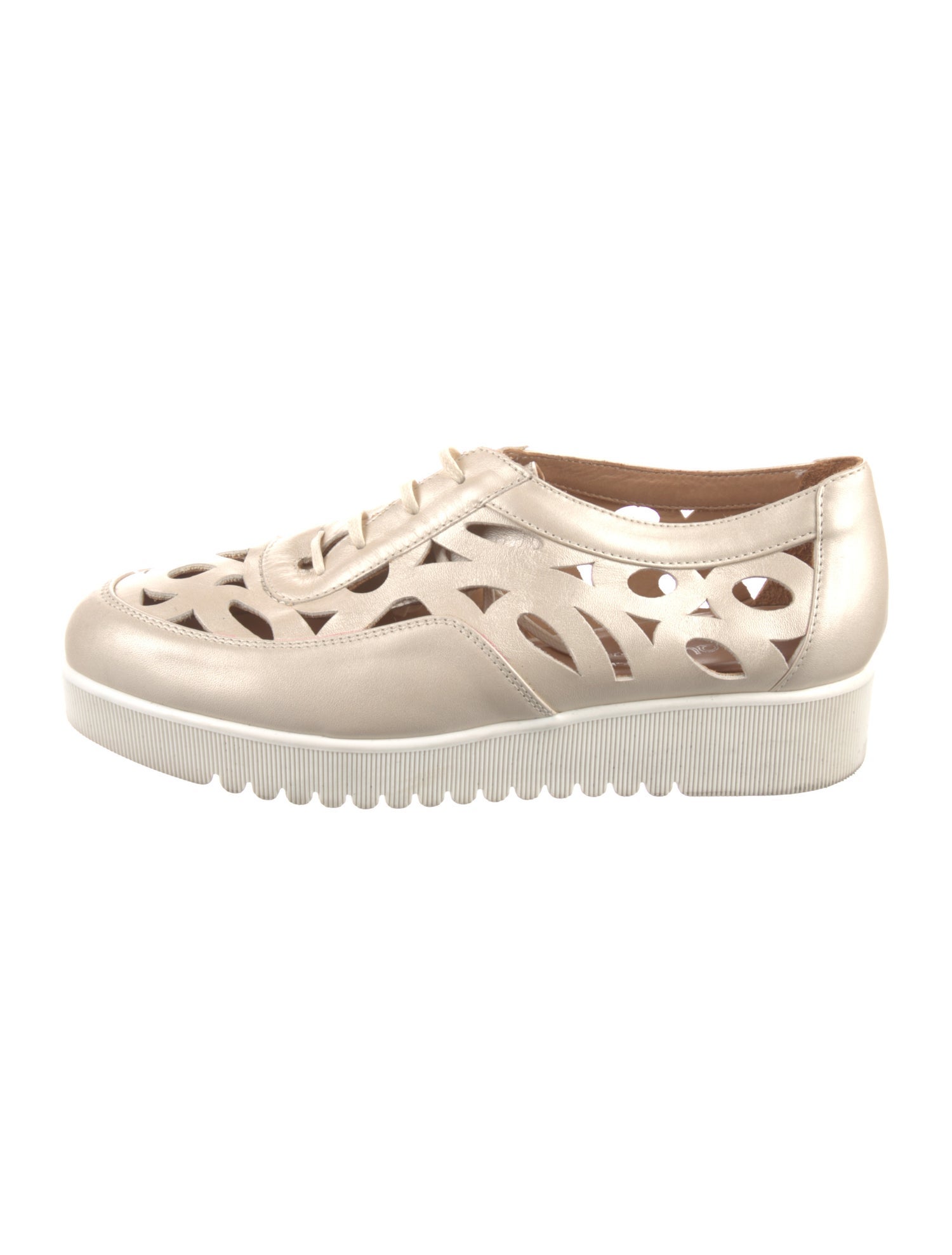 Aquatalia Leather Cutout Accent Sneakers