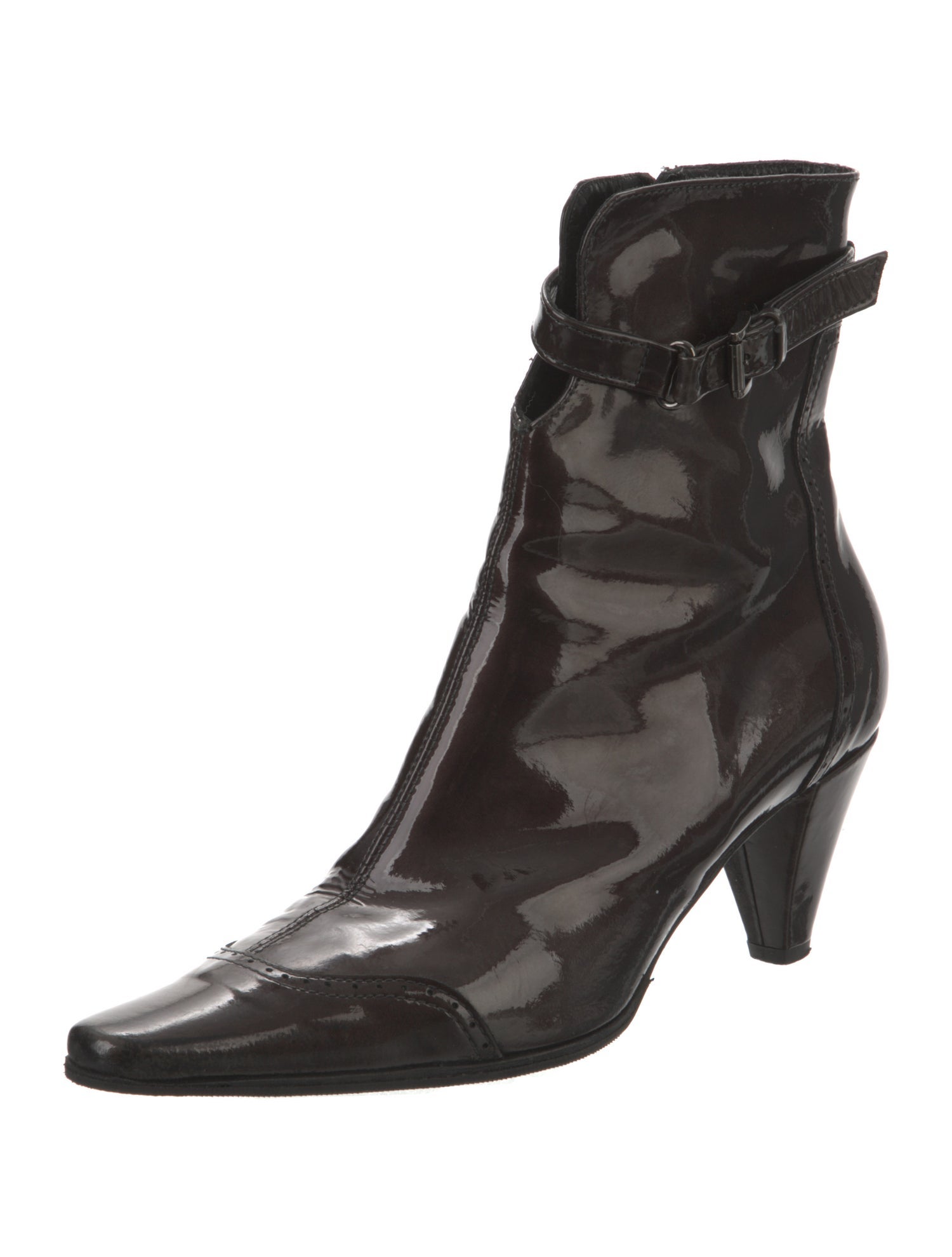 Aquatalia Patent Leather Lace-Up Boots