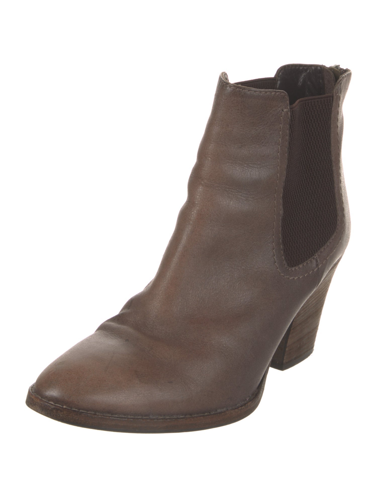 Aquatalia Leather Colorblock Pattern Chelsea Boots