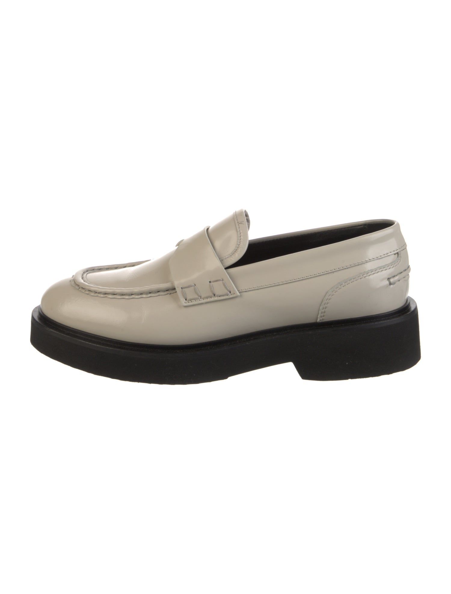Aquatalia Patent Leather Braided Accents Loafers