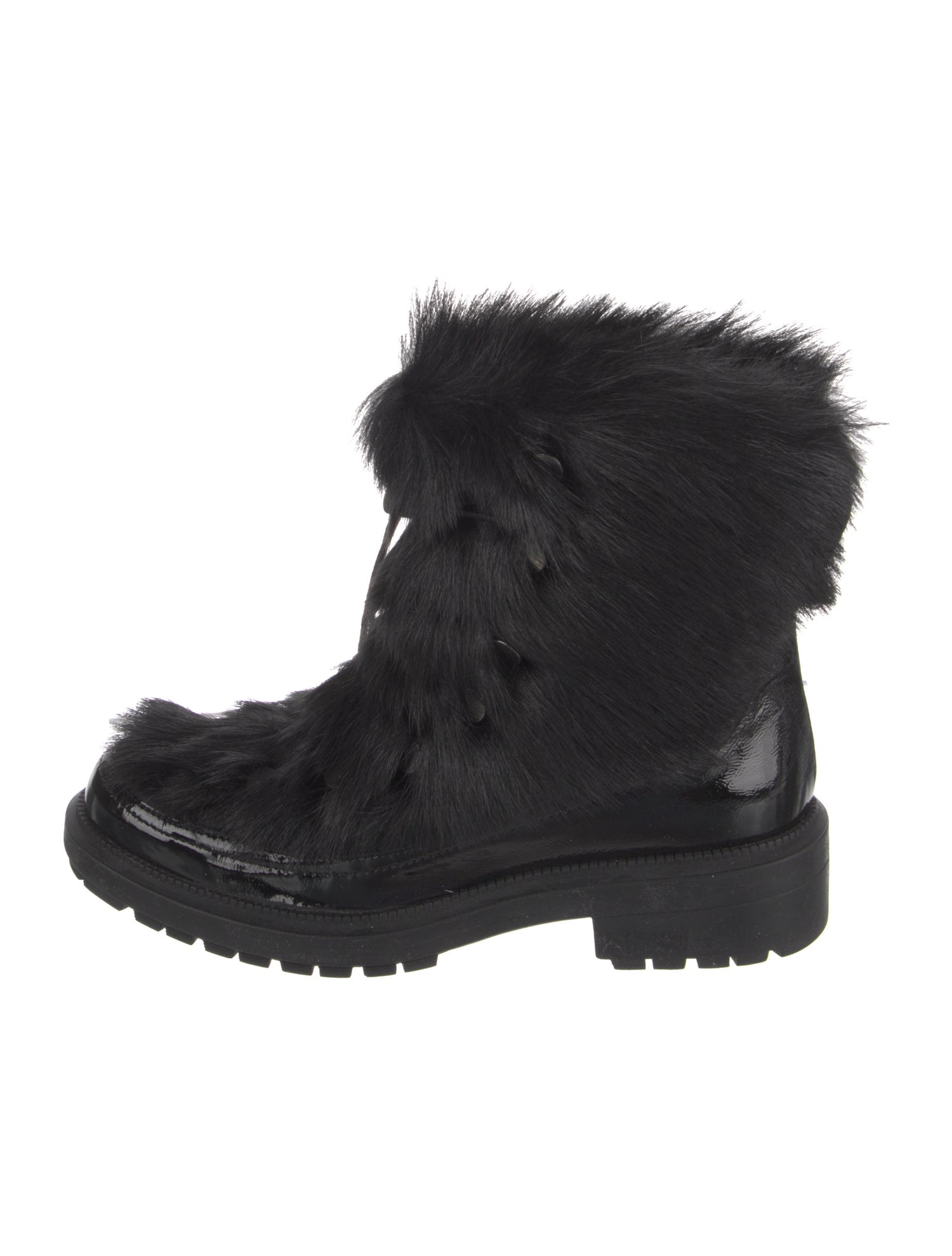 Aquatalia Patent Leather Combat Boots