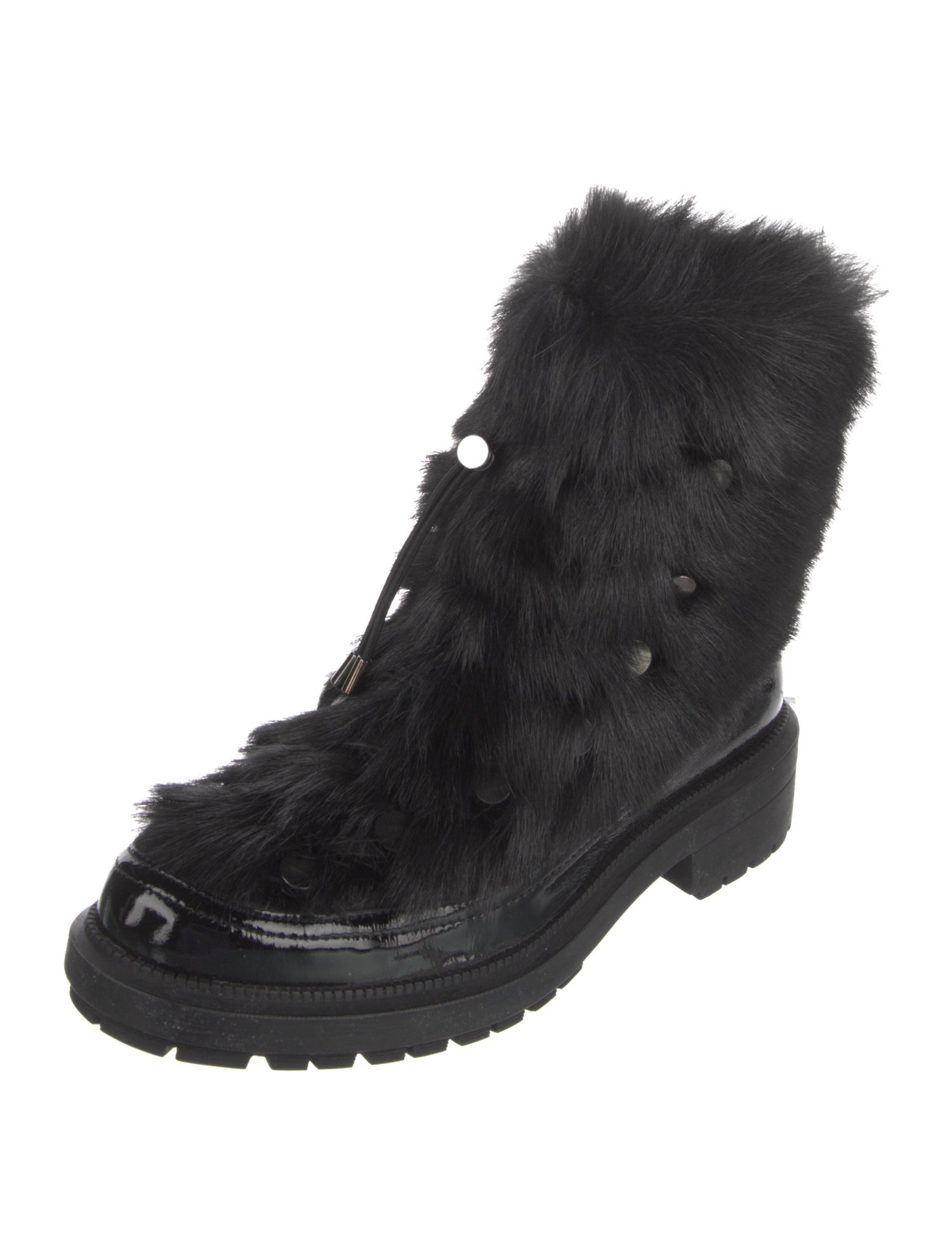 Aquatalia Patent Leather Combat Boots