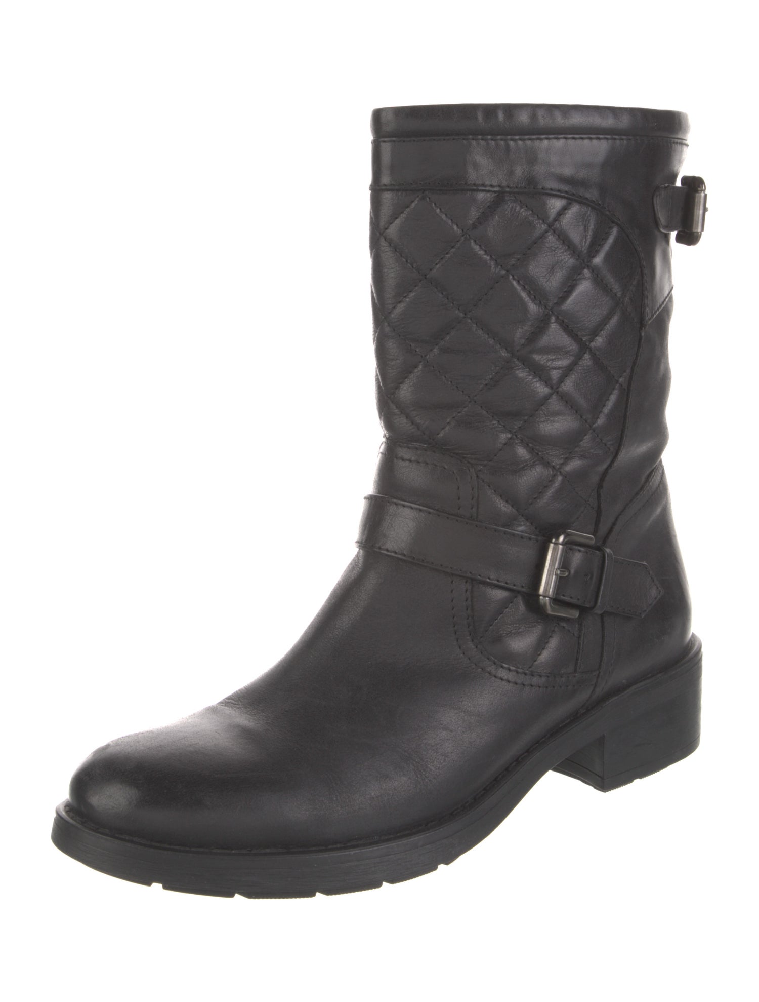 Aquatalia Leather Moto Boots
