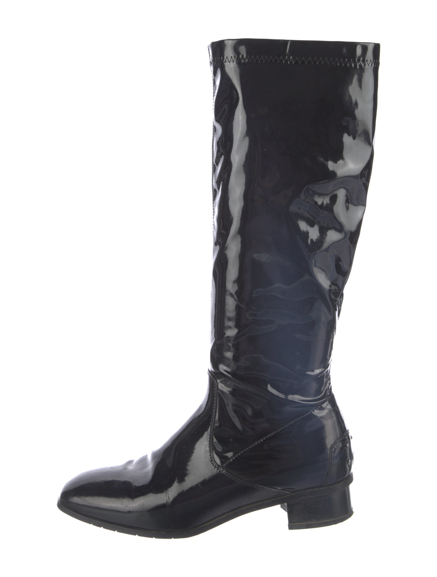 Aquatalia Patent Leather Riding Boots