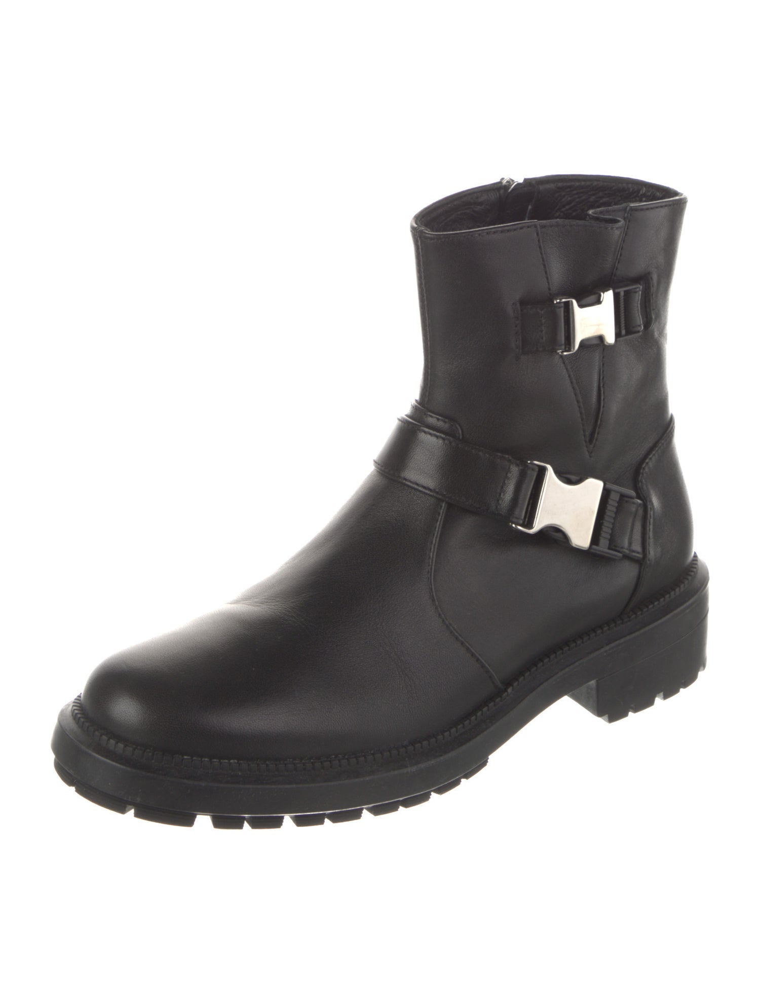 Aquatalia Leather Moto Boots