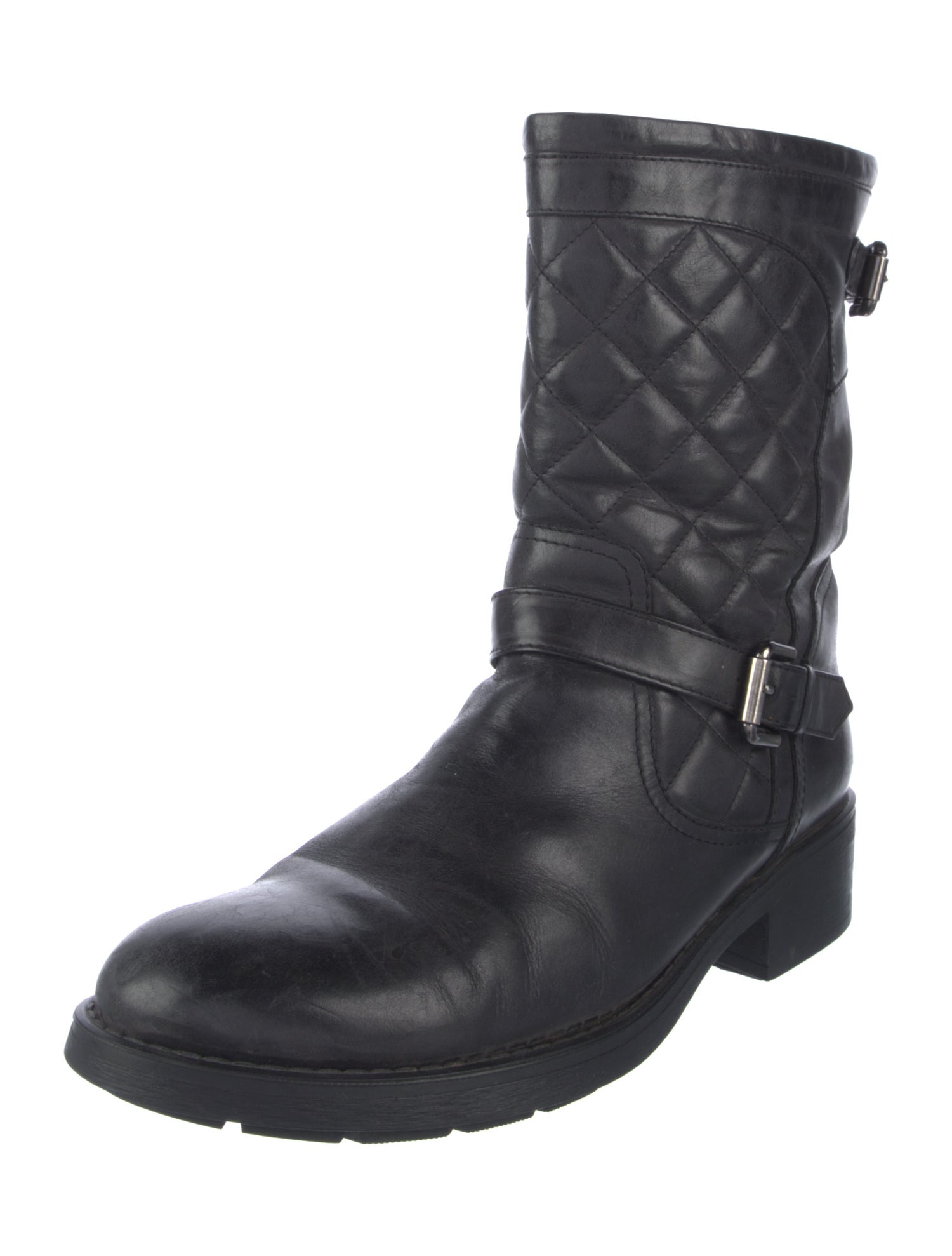 Aquatalia Leather Moto Boots