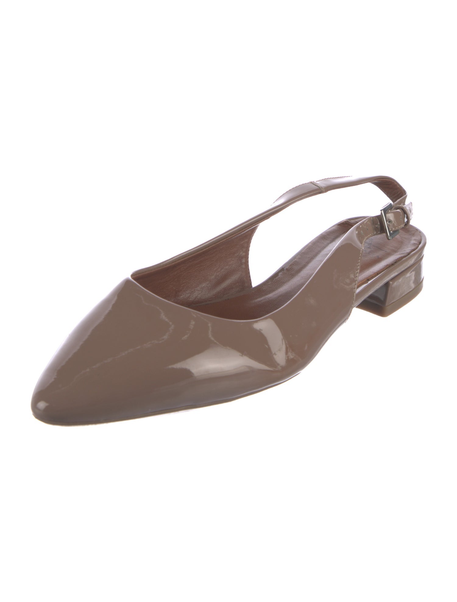 Aquatalia Patent Leather Slingback Flats
